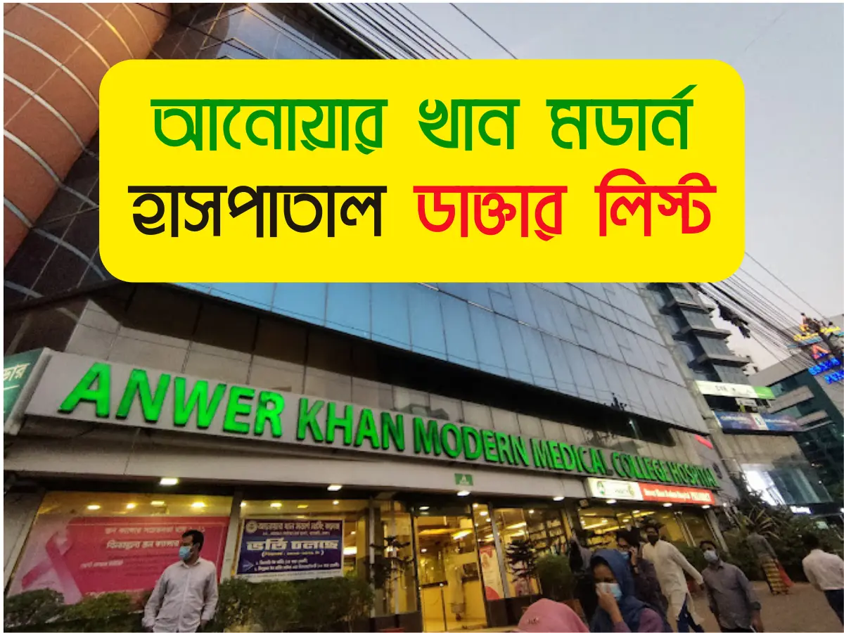 আনোয়ার খান মডার্ন হাসপাতাল ডাক্তার লিস্ট