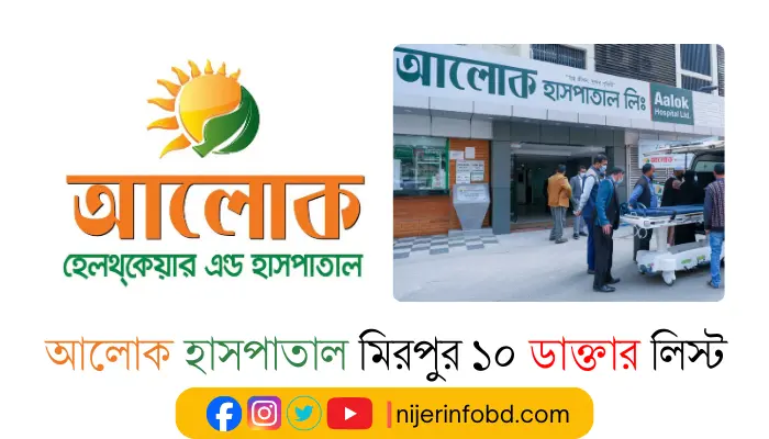 আলোক হাসপাতাল মিরপুর ১০ ডাক্তার লিস্ট